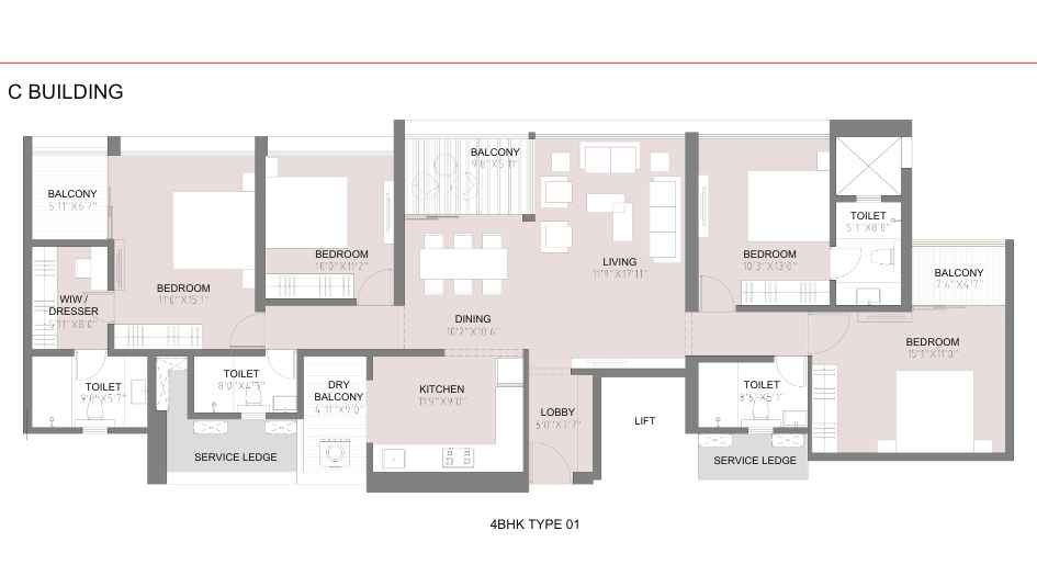 Tej-Elevia-floor-plan-4bhk
